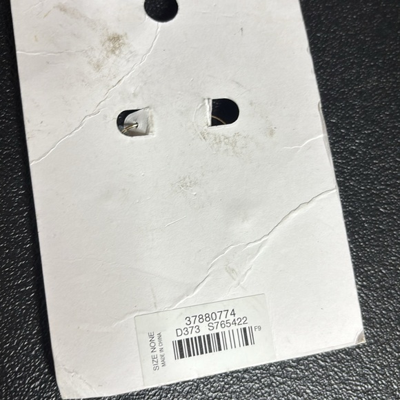 Loft Pearlized Sparkle Pull Through Faux Pearl Rhinestone Gold Tone Earrings NWT - Picture 6 of 7